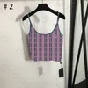 Letter Printing Crop Tops Womens Fashion Summer Thin Camisole Vest Round Neck Sleeveless Tank Tops