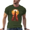 Polos masculinos Torre escura o vento através da camiseta de fechadura preto Roupas vintage Mens Mens Graphic Camisetas Anime