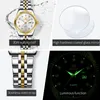 Montre-bracelets pour femmes en acier inoxydable Diamants Diamants Green Ghost Ghost Date 30m Résistance Quartz Wrist Wistr for Women