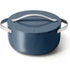 6.5 Qt Ceramic Dutch Oven Pot With Lock - Icke Toxic PTFE PFOA Free - Oven Safe, Compatible med alla spovetops - grå färg