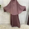 Ramadan Eid 3 -lager Chiffon Hijab Khimar Islam Abaya Turban Hijabs For Woman Solid Head Scarf Headwraps Muslim Fashion Turbans 240402