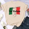 Frauen T -Shirts Italiano Tee Frauen Grafikhemd Mädchen Streetwear Manga Designer Kleidung