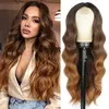 2024.200Dnsibe 613 HD Lace Frontal Wig Human Wigs Brown Raiz ombre loira Virgem brasileira 13x4 Ondas corporais de glue Wave Wigs de fechamento sintético para mulheres