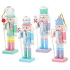 Figurines décoratines Christmas Nardcacker Décorations de bureau de bureau Ornement Ornement Household Hanging Wood Nardcrackers Craft