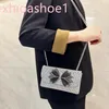 Mini sac de luxe Designer Sac à bandoulière Crystal Sac à main en cristal Perles en métal étincelante Sac sous-argument sous-argument