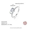 1 anneau de mariage coupé cardiaque pour les femmes en forme de diamant en diamant Sterling Silver Promise Rings Bridal 240417