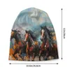 Берец масляная живопись лошадь тонкая капота Homme мода галопировать лошади черепа шапочки шапки творческие шляпы