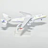 Antonovan225 1400 miniatyr 20 cm Metal Diecast Aircraft Model Large Transport Collection Childrens Toys for Boys 240408