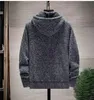 High quality fall and winter wool cardigan hooded knit jacket Warm baseball collar jacket