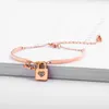 Braccialetti di fascino mnwt personalità blocco signore bracciale titanio in acciaio braccialette oro rosa femminile coreano dolce collocazione di moda lady lady gioielli