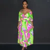 Roupas étnicas 2024 Primavera Vestidos africanos do verão para mulheres PLUS SIZER ABAYA DASHIKI Damas tradicionais da África Fada Long Maxi Dress