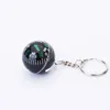 BALL KEYCHAIN ​​LICAID FYLD COMPASS mini Pocket Size Lättvikt Knapp form Riktningsmagnetisk navigator