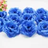 Декоративные цветы yoshiko 10pcs ткани темно -синяя роза искусственные Diy цветочные венок букеты