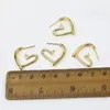 Stud Earrings 5 Pairs Heart Shape Simple Gold Plated Hollow Classic Hippop Waterdrop Women Party Jewelry Gift