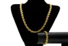 Hip Hop Gold Corde Chain Fashion Mens Mens 1cm Chains Bracelet Collier Bijoux Set8714681