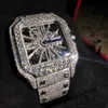 Custom Fine Schmuck mechanische Männer Watch Pass Diamond Tester GRA zertifiziert VVS Moissanite ECED Edelstahl Uhr