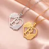 Colliers pendants CoolTime A-Z Collier de fleurs initial Femmes Femme en acier inoxydable Cœur Choker Alphabet Bijoux d'anniversaire Cadeau