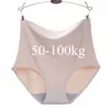 Calcinha feminina 50-100 kg de tamanho grande mulheres lisos de roupas íntimas de emagrecimento sexy