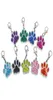 Cartoon Dog Paw Silver Color Fashion keychain for car keys Pendant For Women Man Jewelry4870591