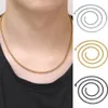 Goud zwart zilveren kleur paardenwhip metalen kettingen ketting vrouwen mannen kreeft clasp choker zonder hangende sieraden diy accessoires206h