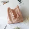 Shoulder Bags 2024 Women's Single Bag Daily Daisy Embroidery Canvas Japanese Primary Fresh Student Hand-held Flower Cloth