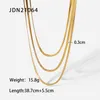 18k Gold mehrschichtige Halskette weibliche Krungsballbone Hals Doppelketten Halskette Kragen Hochzeitstag Geschenk Schmuck Schmuck