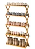 Multi -lagen vouwschoenrek installatie eenvoudige huishoudelijke economische rek slaapzaal opbergrekken bamboe schoenen kast w615144962247