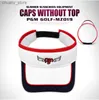 Visors pgm % dame cap geen top ademende hoed dik zweetband + vocht gemakkelijk te droge golftennis Basebal Lady Cap Y240417