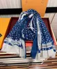 Nieuwe luxe V -ontwerper Scarf 100% Cashmere linnen vrouwen dikke sjaal warm lange rand pashmina sjaalgrootte100x200