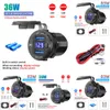 新しい12V/ 24VラップトップアウトレットUSB C充電器ソケット83Wスーパーファスト充電65W PD QC3.0 W/スイッチLED電圧ディスプレイ