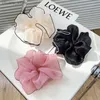 Haar rubberen bands zomer organza zijden scrunchies elastische haarbands voor vrouwen mode haar touw paardenstaarthouder banden meisje haaraccessoires y240417