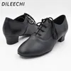 Chaussures de danse Dileechi Vérite du cuir masculin moderne latin noir talon 45cm