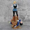 Action Toy Figures Anime Z Рисунок Android 18 против Vegeta Figure Android 18 GK 25 см. Статуя фигура модель модели PVC Doll Dired