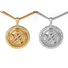 Дизайнерское ожерелье преувеличенное хип-хоп, доминирующее вращаемое ожерелье Символа доллара Персонализированные модные люди с алмазными инкрустанными кулонными украшениями в долларах
