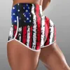 Women's Shorts Womens Casual High Waisted Running Athletic Independence Days Printed Workout Gym Satin For Women Set