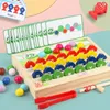 Childrens Clip Koraliki Dopasowanie kolorów Gra magnetyczna zabawka Montessori Focus Fine Motor Training Educational Toys 240407