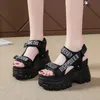 High Heels Sexy Opentoed Sandals Chunky Women Wedge ökade Platform Shoes Ladies Beach Summer Sandalia 240417