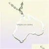 Naszyjniki wiszące 5pcs Zarys Lia Map Naszyjnik - Sydney Melbourne Perth Brisbane Tasmania Geek City Geographic Jewelry 9506834 Drop de Dhjyx