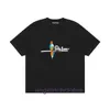 High End Designer kläder för PAA-vinklar Tide Parrot Letter Tryckt Kort ärm T-shirt för män och kvinnor High Street Loose Half Sleeve With 1: 1 Original Etiketter