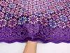 Purple Unique Dubai African Swiss Voile Lace Nigerian Cotton Dry Voile Lace With Stones For Sewing Women Evening Party Dress 240407