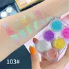 6Color requined gel cream eyeshadow palette glitter diamond gey makeup hair hair body face flash elerour severy 240408