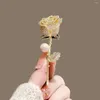 Brooches Metal Full Crystal Pearl Rose Brooch Cute Temperament Pin Suit Accessory For Women