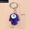 Keychains Lanyards Böhmen Trkiye Lucky Evil Eye Key Kette Hamsa Handschlüssel Ring Herren Schlüsselinhaber Beutel Anhänger Charm Schmuckzubehör Y240417