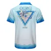 Męskie wydrukowane Casablanca Summer Thin Shirt Casa High Street Shirt T Hawaiian Menprint Krótki swobodny top na plaży