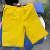 Marca de moda de verão algodão shorts casuais cintura de cordão confortável preto amarelo cinza EUA tamanho xs-xl 240417