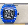 Men Watch Watch Mechanical RM052-01 Wristwatch Superclone Barrel Active Tourbillon RM52 Real Man Tourbillon Skull