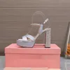 Diamond Square Ultrahohe Heels Party Schuhe Modes wasserdichte Tischhöhe Größe 35-41