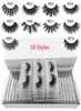 10 styles de haute qualité 15 mm cils 3d vis cils de vison étiquette privée personnalisée