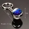 Keychains Lonyards Creative 12 Constellation Key Ring Time Stone Double face Glass Ball Metal Keychain Pendant Accessoires de chaîne de clés Gift Fashion D240417