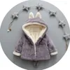 Jacken Wintermädchen hält warmes Mantel Cartoon 3D Sweatshirts plus samt dicke Baumwollmode äußere Mitbewohner Kinder Kaschmir Kleinkind Kleidung